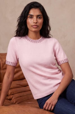 Embellish Trim Knit Jumper