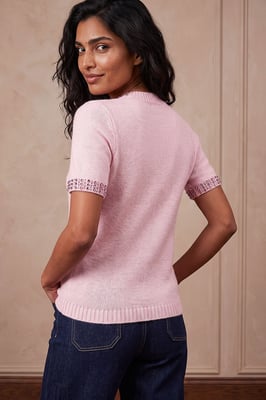 Embellish Trim Knit Jumper
