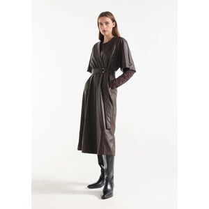 Jansen Amsterdam Linn lpu510 jurk dark brown