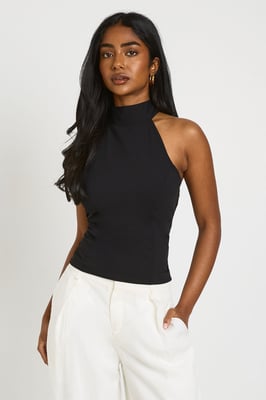 Fitted Halterneck Cinched Top
