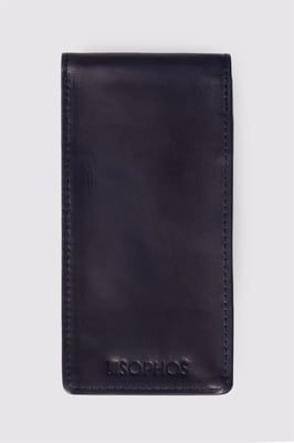 Leather Glass Case in Dark Red