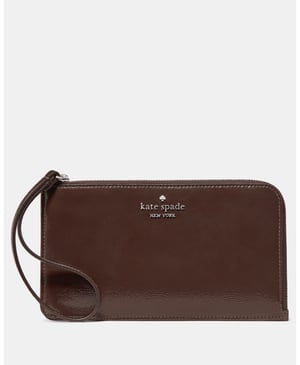 Lucy Crinkle Patent Medium Wristlet