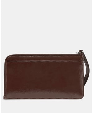 Lucy Crinkle Patent Medium Wristlet