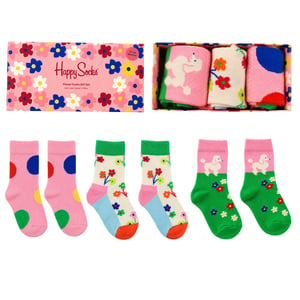 Happy Socks 3-Pack Multicolour Flower Gift Set