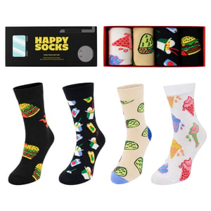 Happy Socks 4-Pack Multicolour Food And Truck Gift Set