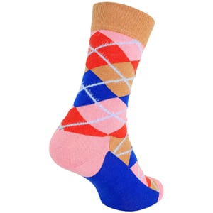 Happy Socks 1-Pack Pink Argyle Pattern