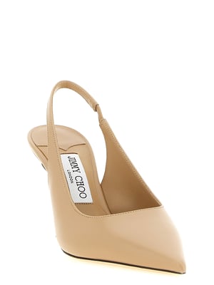 Jimmy Choo Beige Leren Hakken