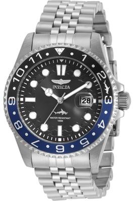 Invicta Pro Diver 30620 Herenhorloge - Quartz Uurwerk - Roestvrij Staal met Zwarte Wijzerplaat - 43 mm