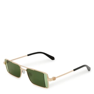 Accessories Off White Cortez Rectangle Sunglasses in Gold - Green