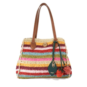 Dune Accessories Devotedly - Raffia Double Grab Handle Tote Bag