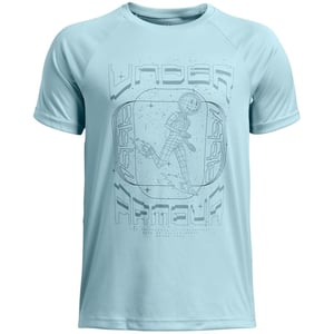Boys Under Armour Game Day Crew Neck Raglan Short Sleeve T-Shirt in Blue