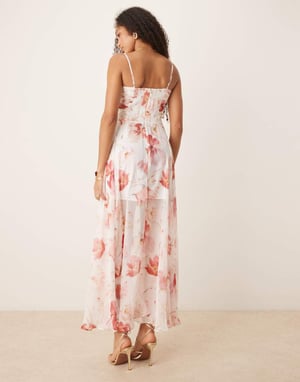 Forever New corset maxi dress in mixed floral