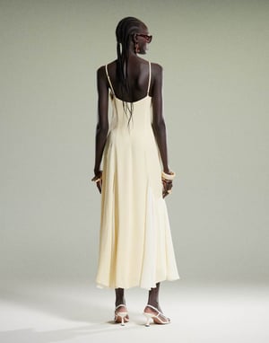 Forever New spliced maxi dress in lemon