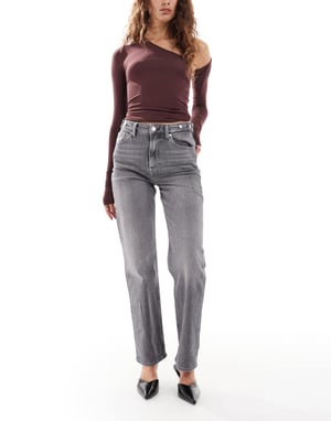 Tommy Jeans Layla slim straight jeans in washed black