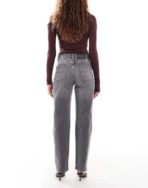 Tommy Jeans Layla slim straight jeans in washed black