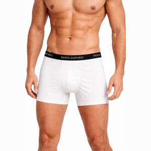 Two pack of lyocell boxer in white and elastic waist