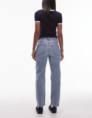 ARKET Jade stretch slim leg jeans i ljus tvättad blå