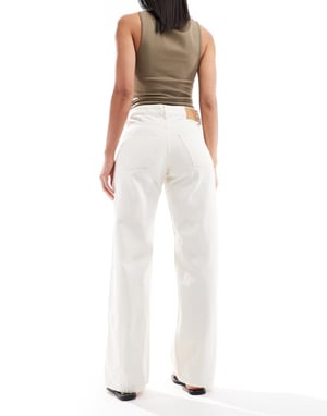 JJXX Tokyo lågrisk vid passform jeans i off-white