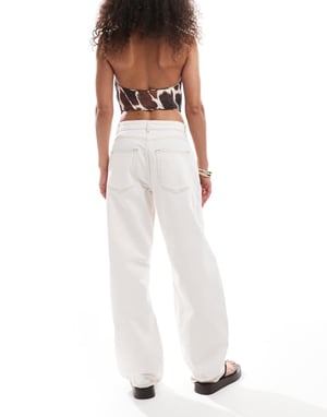 Miss Selfridge tunnjeans i ljusrosa tvätt