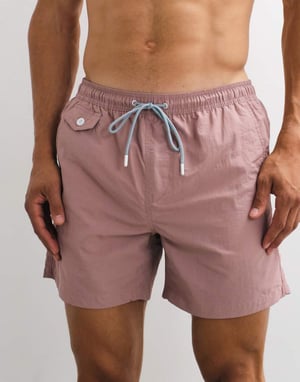 Brave Soul textured swim shorts in pink