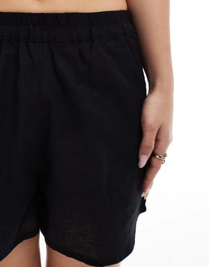 Esmee Exclusive beach short co-ord in black