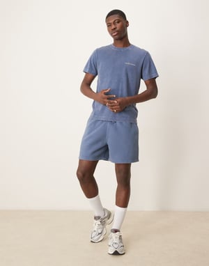 Abercrombie & Fitch fleece shortsdress i blått