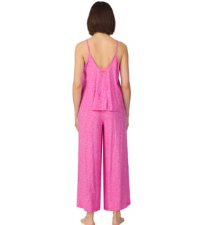 Cami and ankle pant sleep set in orchid pink leopard