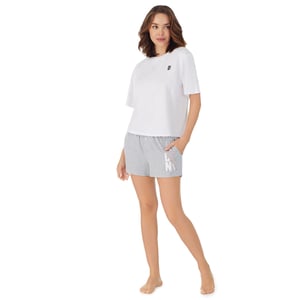 DKNY Cotton Logo Boxer Sleep Set, Grey Marl