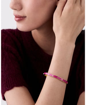 Spot The Spade Enamel Hinged Bangle