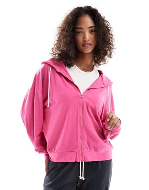 Cotton On lättvikts supermjuka hoodie i hallonsorbé