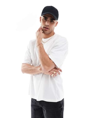 ASOS DESIGN oversized t-shirt med fruktgrafik i vitt