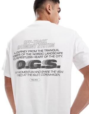 Jack & Jones oversized t-shirt med ryggtryck i vitt
