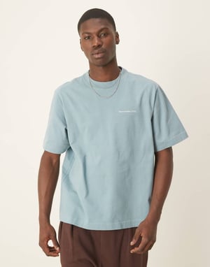 Abercrombie & Fitch premium logot-shirt i blått