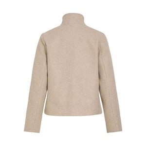 Vila viclaudia l/s high neck short jkt 14119186 natural melange