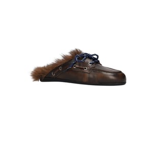 posa Pw23 loafers boat loafer mule fairy fur leather