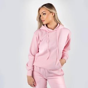 Wellworth Womens Baby Pink Hoodie Size M Soft Cozy Loungewear Pullover