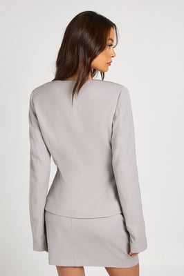 Tall Tailored Barrel Sleeve Cinch Waist Blazer
