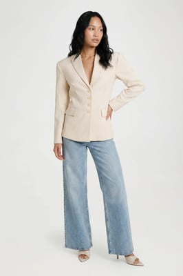 Seam Detail Button Down Blazer