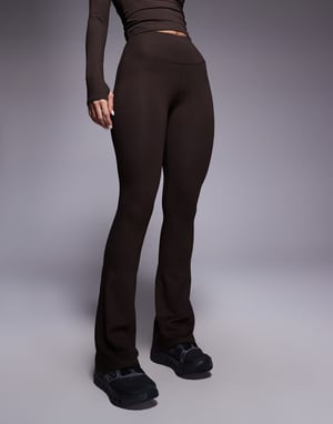 4505 Icon soft touch high waist slim kick yoga legging in chocolate