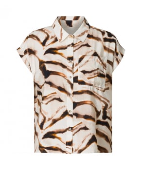 YEST CURVE Wanda Tops - Black Multi Colour