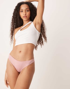 Free People happier than ever tanga brief in rose pink