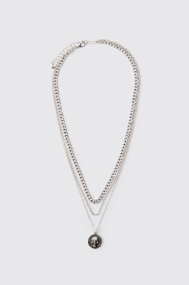 Skull Coin Layered Necklace