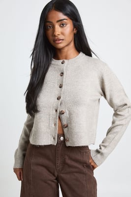 Knitted Cropped Cardigan
