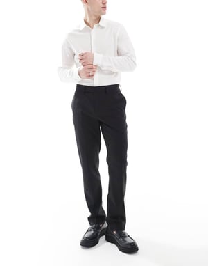 ASOS DESIGN smart slim fit byxor i svart