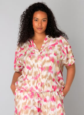 YEST CURVE Udele Tops - Fuchsia/Multi-Colour