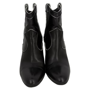 Gianvito Rossi Western Ankle Boots in Black Leather