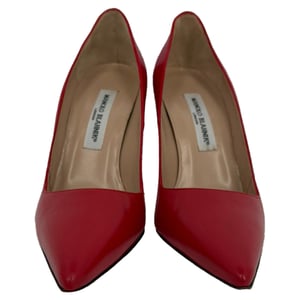 Manolo Blahnik BB 105 Heeled Pumps in Red Leather
