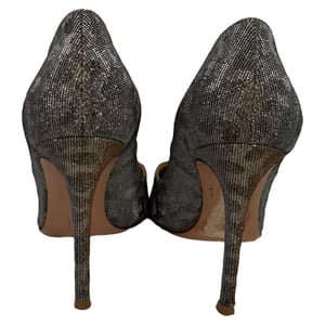 Gianvito Rossi Gianvito 105 Pointed Toe Pumps in Gold Metallic Glitter