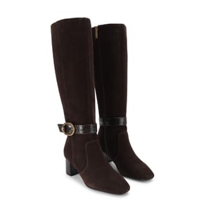 Kurt Geiger London Suede Mayfair Block Knee Boots