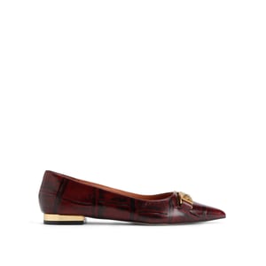 Kurt Geiger London Leather Kingsley Pointed Flat Ballet Flats